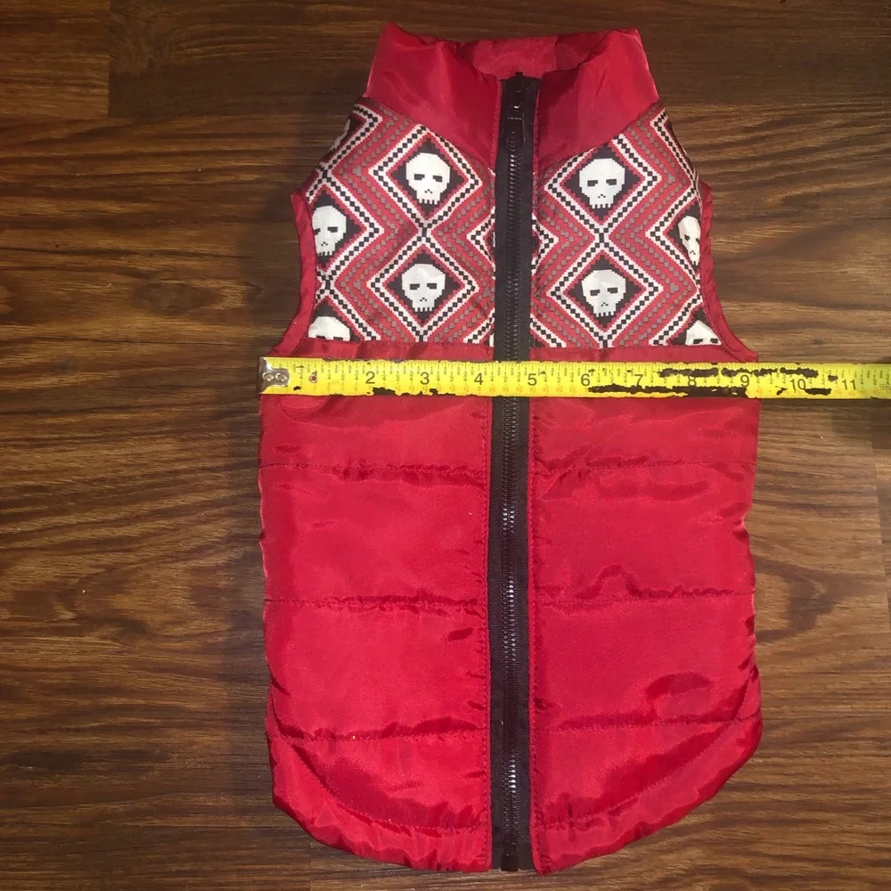 ☀Top paw dog red jacket sz M